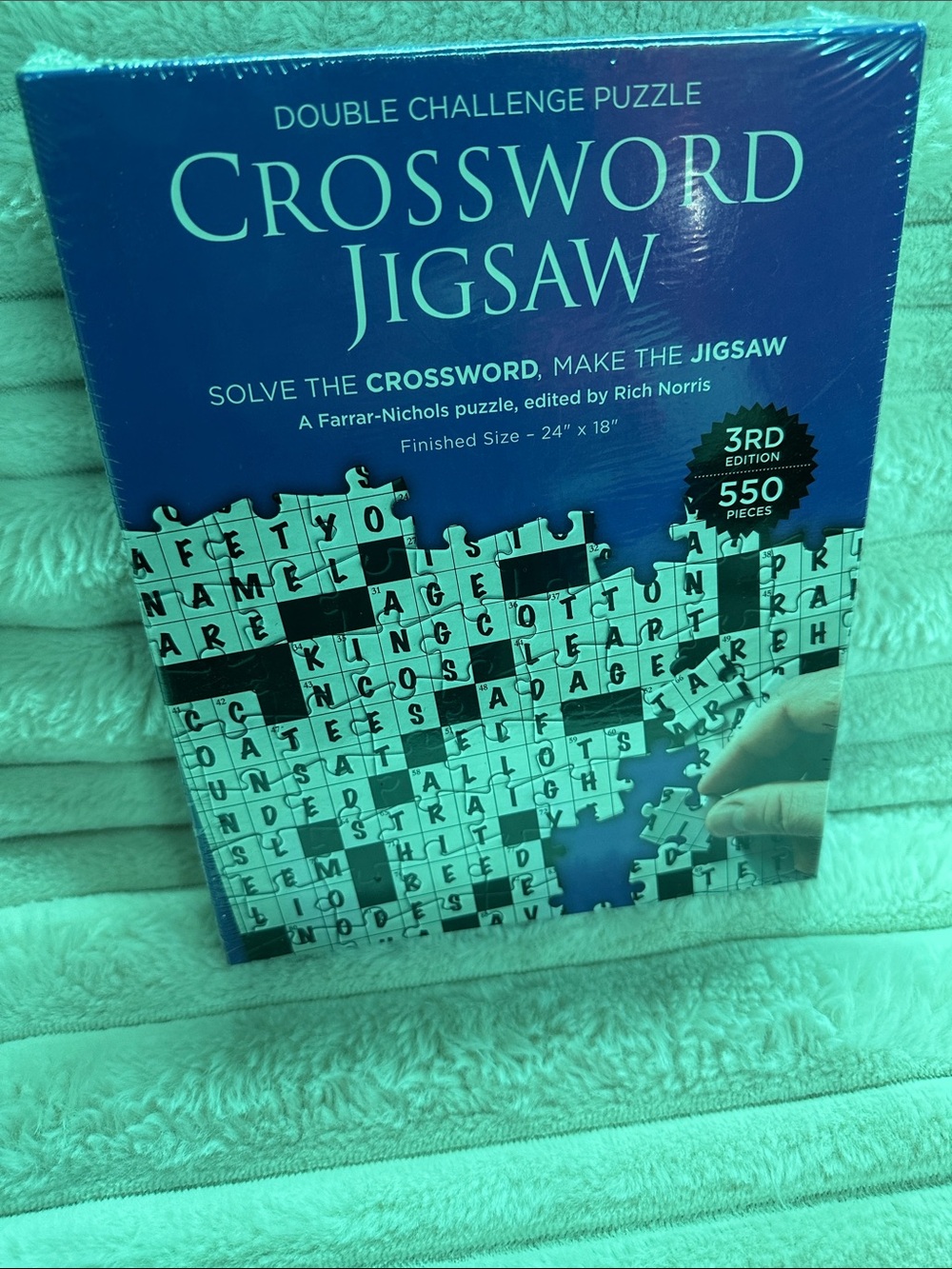 Crossword Jigsaw Double Challenge Puzzle - Blue